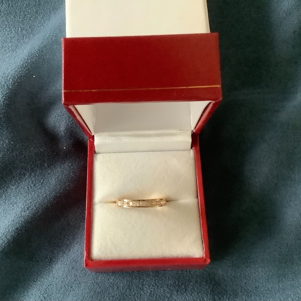 White Moissanite Ring